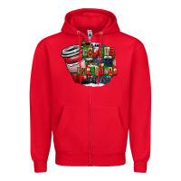 Red coffe Zipper Hoodie - CowhideDigitalArt