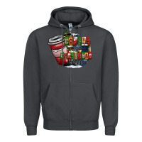 Smoke coffe Zipper Hoodie - CowhideDigitalArt