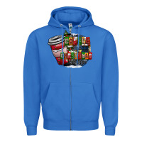 True Royal coffe Zipper Hoodie - CowhideDigitalArt