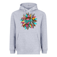 Heather Grey racing sunflower front Heavyweight Hoodie - AdoDesignShop