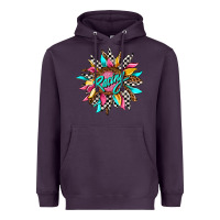 Plum racing sunflower front Heavyweight Hoodie - AdoDesignShop