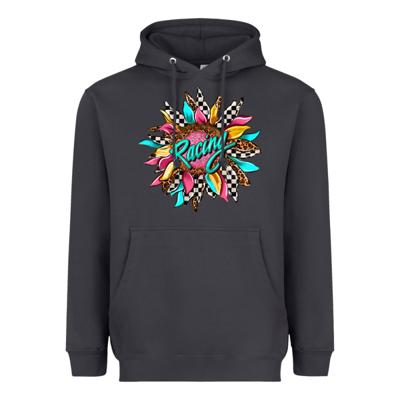 Racing Sunflower Front Heavyweight Hoodie by AdoDesignShop | Teevron