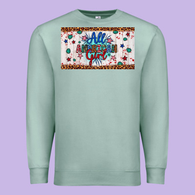 All American Girl Premium Sweatshirt Designed By Artiststas