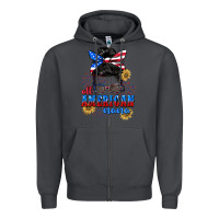 Smoke All American Nana 4th of July Zipper Hoodie - CowGirlArtShop