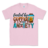 Bubblegum Pink fueled by coffee and anxiety Classic Tee - Zillion Design Studio