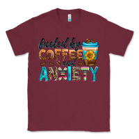 Burgundy fueled by coffee and anxiety Classic Tee - Zillion Design Studio