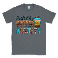 Charcoal Heather fueled by coffee and anxiety Classic Tee - Zillion Design Studio
