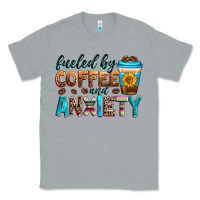 Heather Grey fueled by coffee and anxiety Classic Tee - Zillion Design Studio