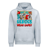 Heather Grey not all super heroes wear capes Urban Hoodie - NancyCooperArtShop