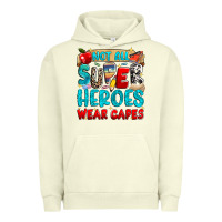 Pigment Pistachio not all super heroes wear capes Urban Hoodie - NancyCooperArtShop