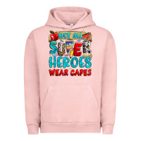 Pigment Salmon not all super heroes wear capes Urban Hoodie - NancyCooperArtShop