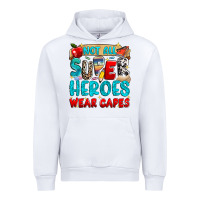 White not all super heroes wear capes Urban Hoodie - NancyCooperArtShop