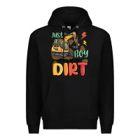Black just a boy who loves dirt Premium Hoodie - MaliasSmallBusiness