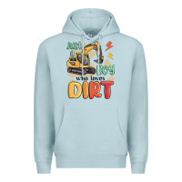 Blue Mist just a boy who loves dirt Premium Hoodie - MaliasSmallBusiness