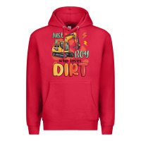 Cardinal just a boy who loves dirt Premium Hoodie - MaliasSmallBusiness