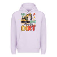 Lilac just a boy who loves dirt Premium Hoodie - MaliasSmallBusiness
