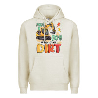 Oatmeal Heather just a boy who loves dirt Premium Hoodie - MaliasSmallBusiness