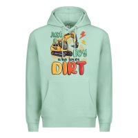Seafoam just a boy who loves dirt Premium Hoodie - MaliasSmallBusiness