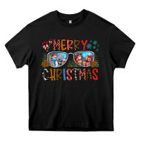 Black merry christmas Heavy Core Tee - CowhideDigitalArt