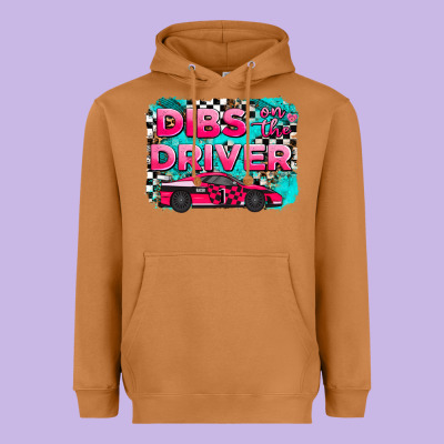 Dibs On The Driver Background Heavyweight Hoodie Designed By Adodesignshop