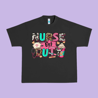 Nurse On Duty Urban Heavy Tee Designed By Ranaportraitstore