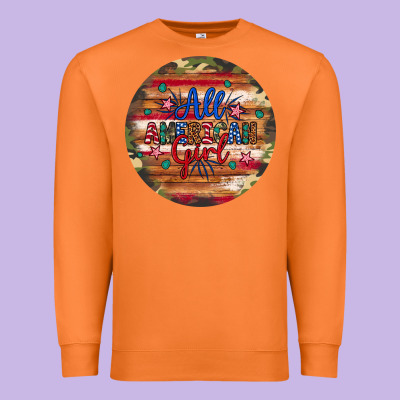 All American Girl Premium Sweatshirt Designed By Artiststas