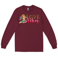 Burgundy love vibes cupid Long Sleeve Tee - RanaPortraitStore