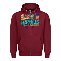 Burgundy popsicle season Zipper Hoodie - SublimationCraftShop