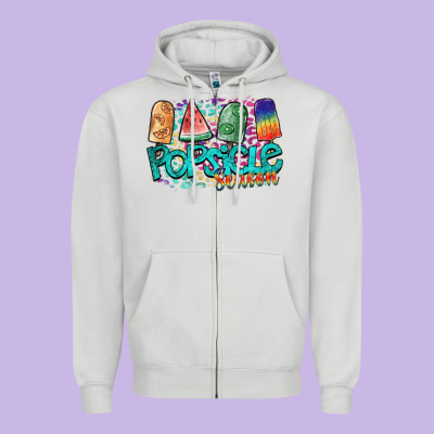 Popsicle Season Zipper Hoodie Designed By Sublimationcraftshop