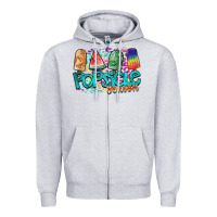 Heather Grey popsicle season Zipper Hoodie - SublimationCraftShop