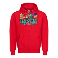 Red popsicle season Zipper Hoodie - SublimationCraftShop