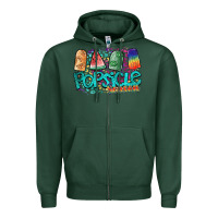 Sports Green popsicle season Zipper Hoodie - SublimationCraftShop