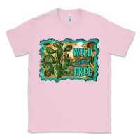 Bubblegum Pink wild and free cactus Classic Tee - RanaPortraitStore
