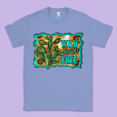 Wild And Free Cactus Classic Tee Designed By Ranaportraitstore
