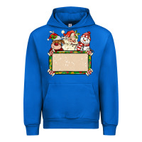 Cobalt santa reindeer snowman preview and costom name Urban Hoodie - MaliasSmallBusiness