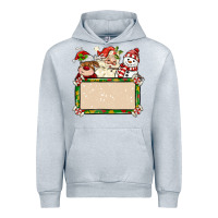Heather Grey santa reindeer snowman preview and costom name Urban Hoodie - MaliasSmallBusiness