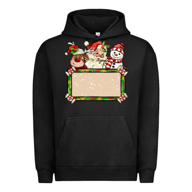 Santa Reindeer Snowman Preview And Costom Name Urban Hoodie by MaliasSmallBusiness | Teevron