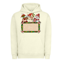 Pigment Pistachio santa reindeer snowman preview and costom name Urban Hoodie - MaliasSmallBusiness