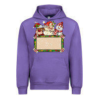 Tulip santa reindeer snowman preview and costom name Urban Hoodie - MaliasSmallBusiness