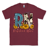 Burgundy rn registered nurse Classic Tee - FaDigitalArtStudio