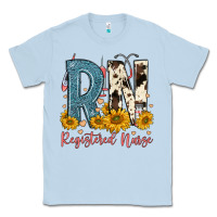 Dusty Blue rn registered nurse Classic Tee - FaDigitalArtStudio