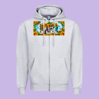 Mama Sunflower Libbey Cup Zipper Hoodie Designed By Hra Design Shop