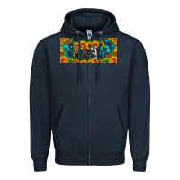 Navy mama sunflower libbey cup Zipper Hoodie - HRA Design Shop