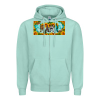 Seafoam mama sunflower libbey cup Zipper Hoodie - HRA Design Shop