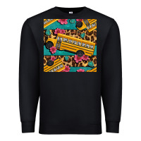 Black school bus and leopar seamless pattern Premium Sweatshirt - BundleAndBundleShop