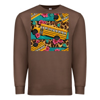 Chestnut school bus and leopar seamless pattern Premium Sweatshirt - BundleAndBundleShop