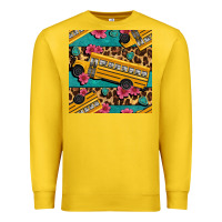 Lemon school bus and leopar seamless pattern Premium Sweatshirt - BundleAndBundleShop