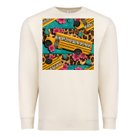 Sandshell school bus and leopar seamless pattern Premium Sweatshirt - BundleAndBundleShop
