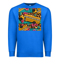 True Royal school bus and leopar seamless pattern Premium Sweatshirt - BundleAndBundleShop