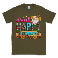 Army Green drink happy thoughts Classic Tee - Zillion Design Studio
